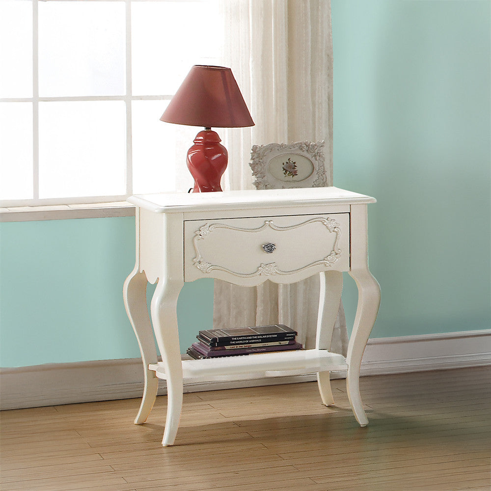 ACME 30509 Edalene Nightstand, Pearl White