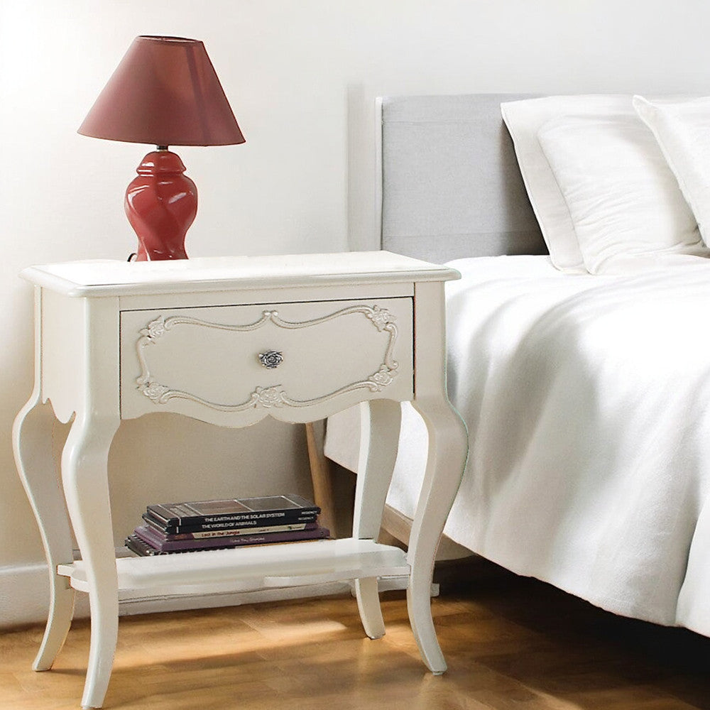 ACME 30509 Edalene Nightstand, Pearl White