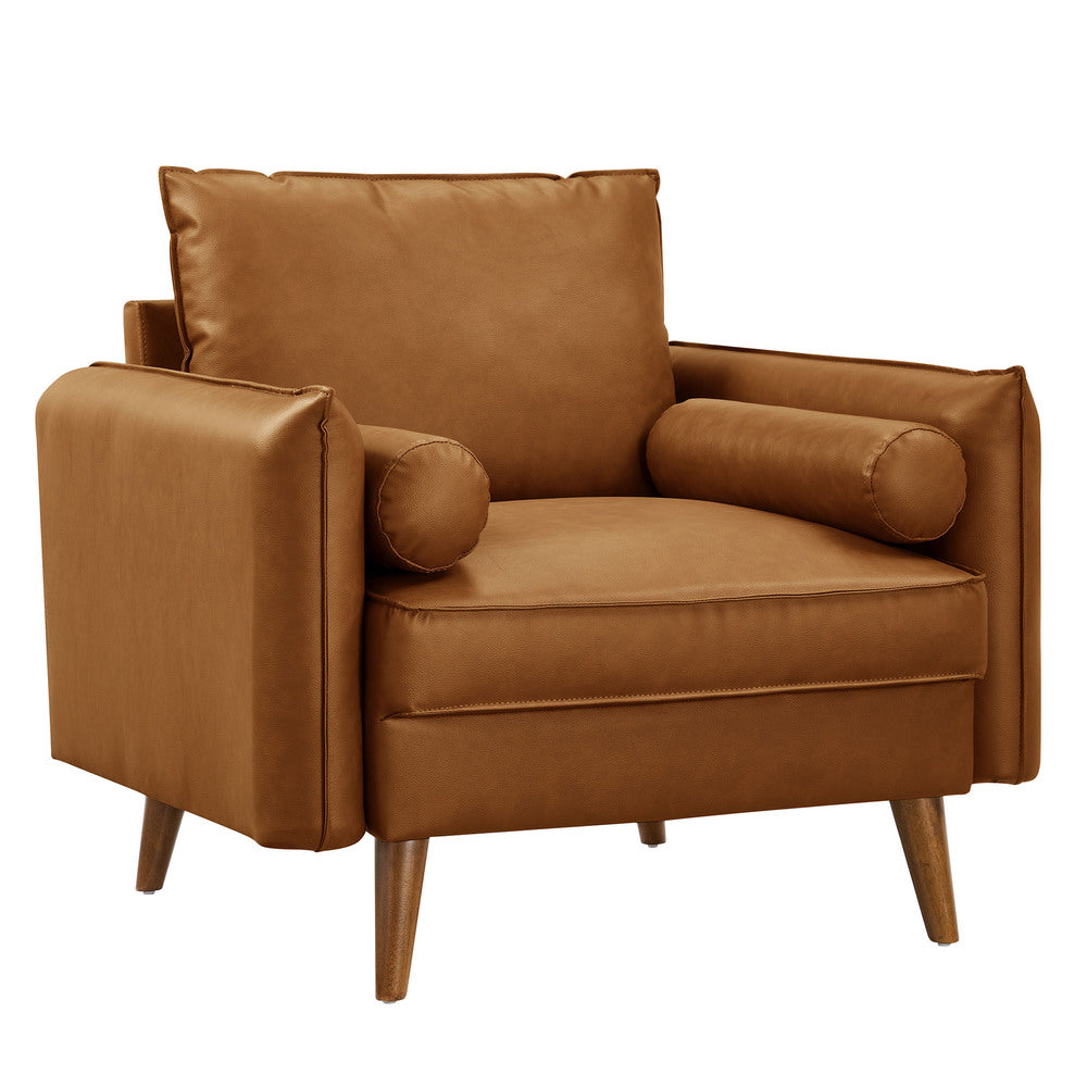 Modway EEI-6973 Revive Upholstered Vegan Leather Accent Armchair