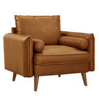 Modway EEI-6973 Revive Upholstered Vegan Leather Accent Armchair
