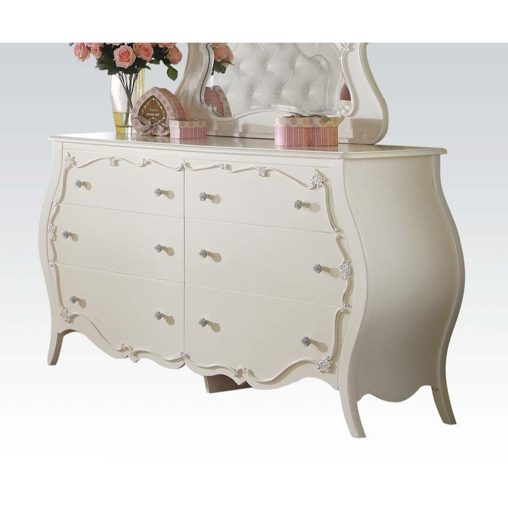 ACME 30514 Edalene Dresser, Pearl White
