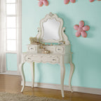 ACME 30516 Edalene Vanity & Mirror, Pearl White (1Set/3Ctn)