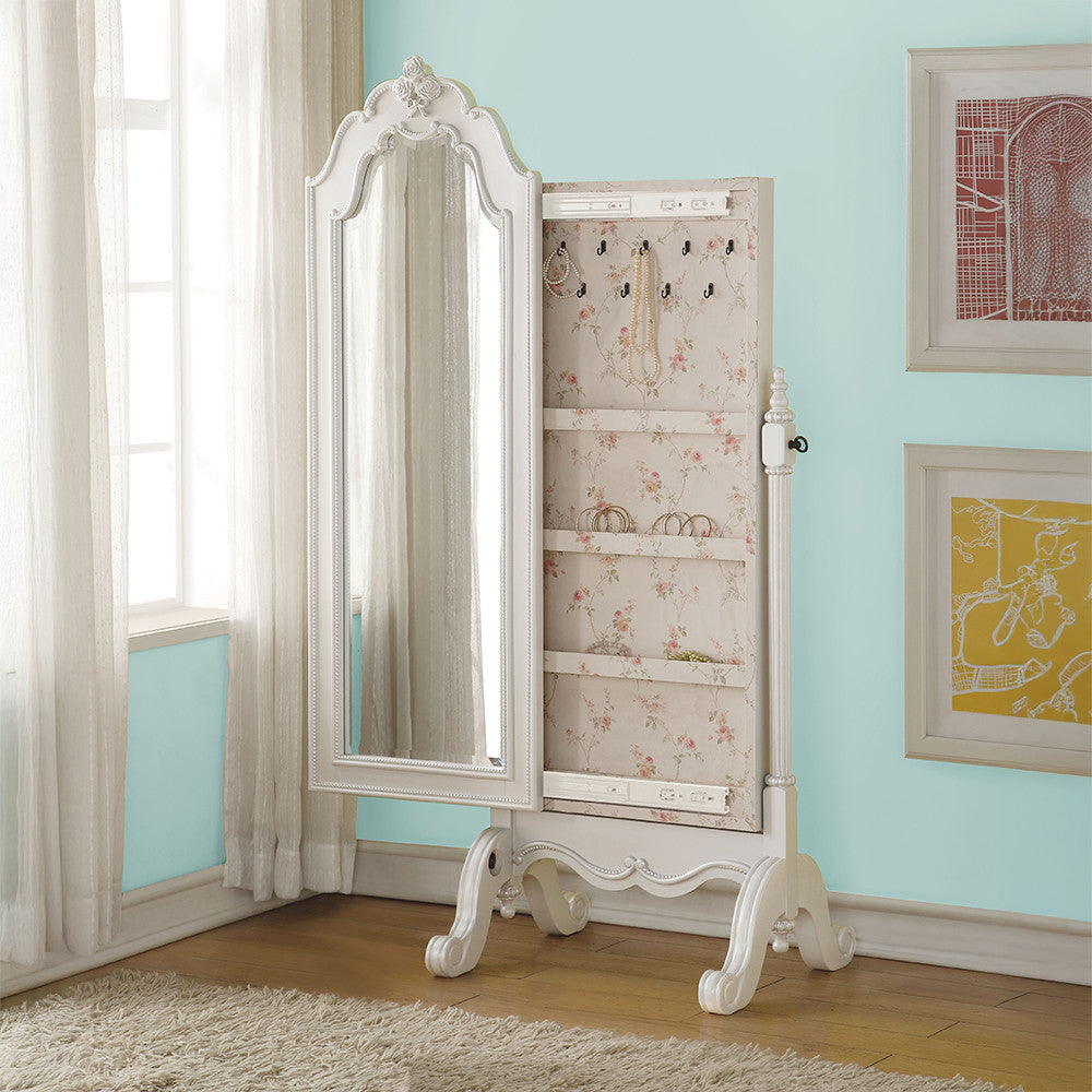 ACME 30520 Edalene Jewelry Armoire, Pearl White