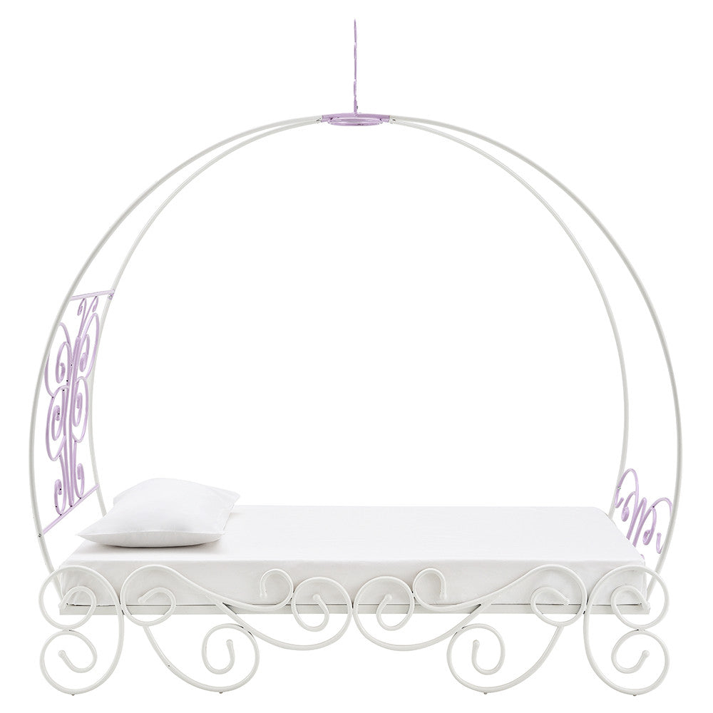 ACME 30530T Priya II Twin Bed with Canopy, White & Light Purple
