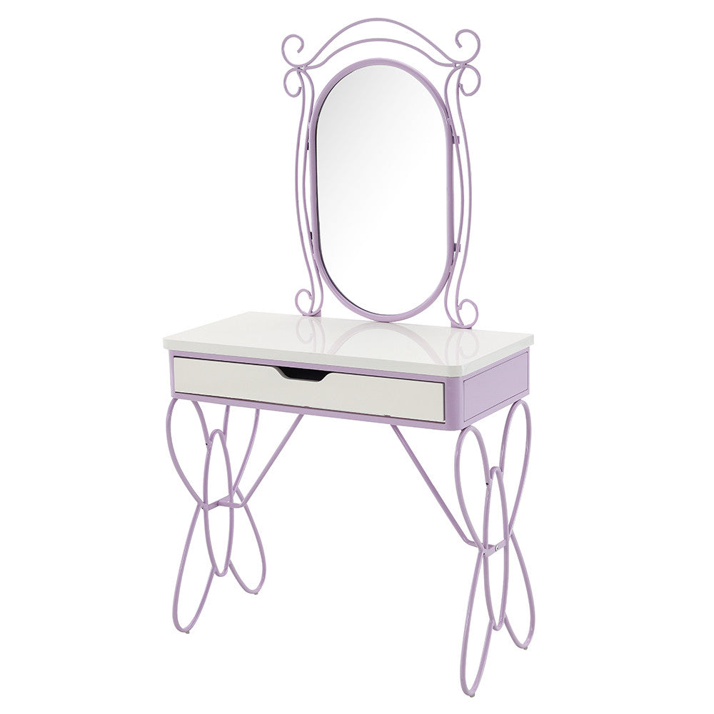 ACME 30539 Priya II Vanity Set, White & Light Purple