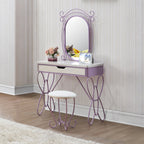 ACME 30539 Priya II Vanity Set, White & Light Purple