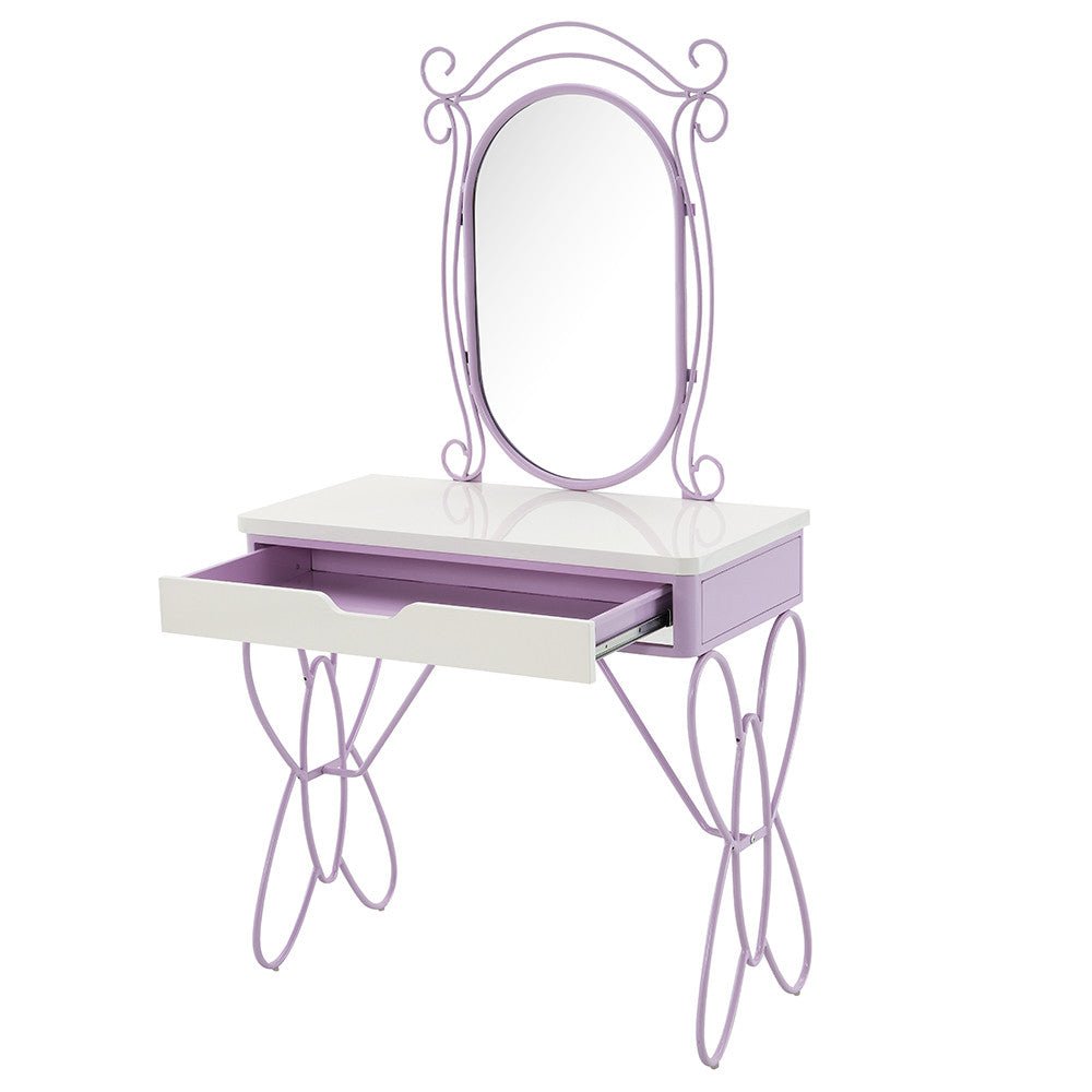 ACME 30539 Priya II Vanity Set, White & Light Purple