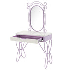 ACME 30539 Priya II Vanity Set, White & Light Purple