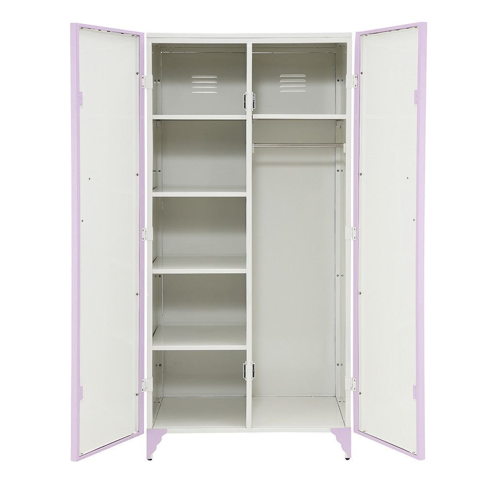 ACME 30540 Priya II Wardrobe, White & Light Purple