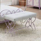 ACME 30542 Priya II Bench, White & Light Purple