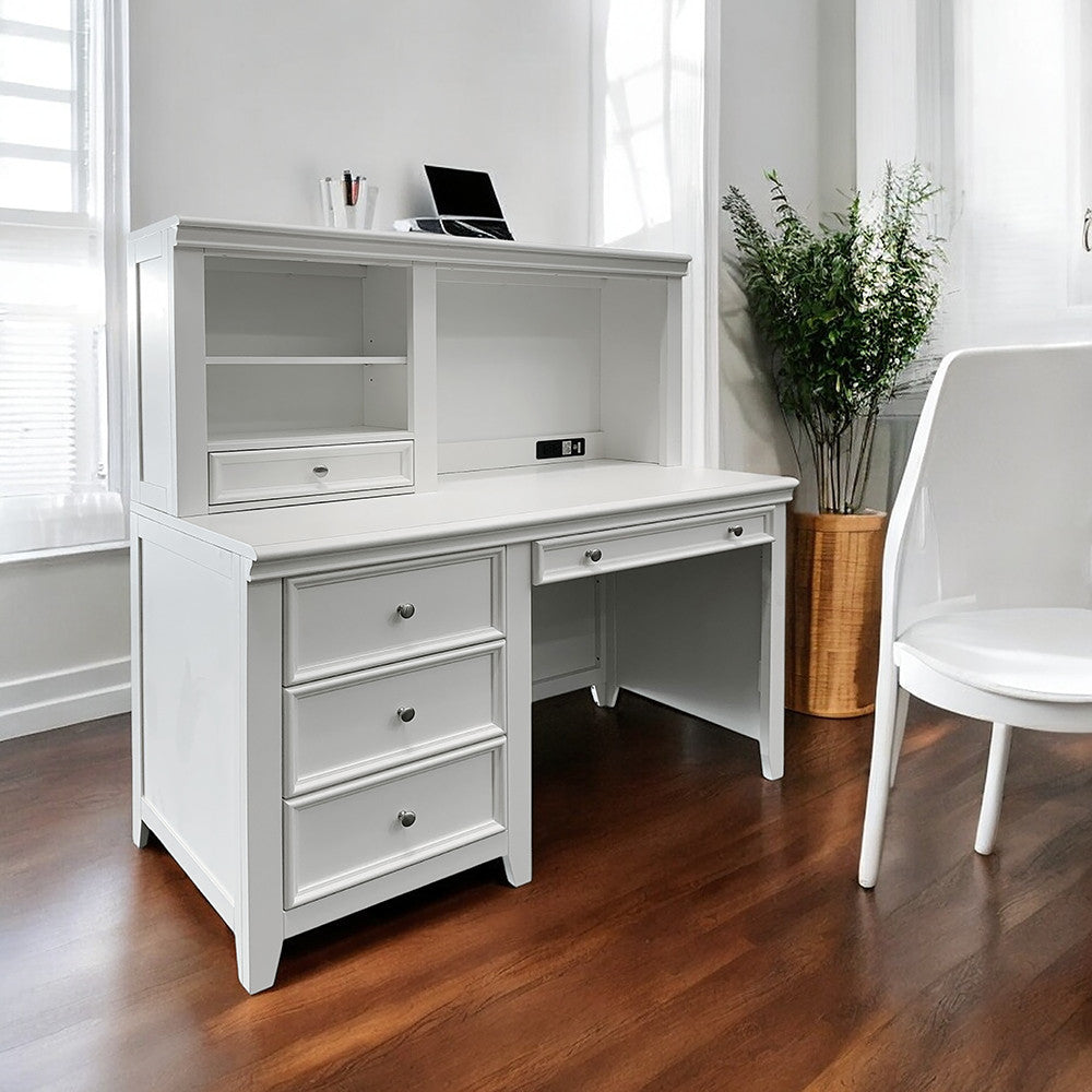 ACME 30606 Lacey Computer Hutch, White