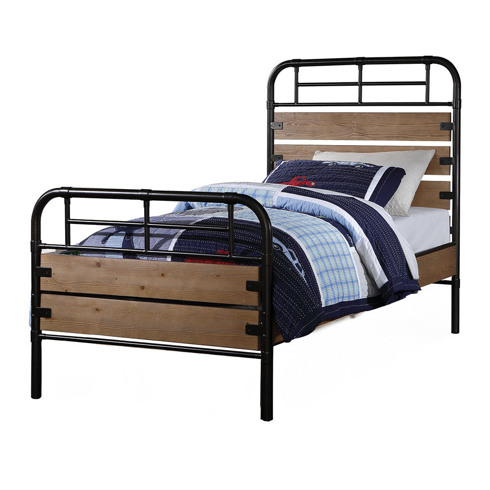 ACME 30610T Adams Twin Bed, Antique Oak (1Set/2Ctn)