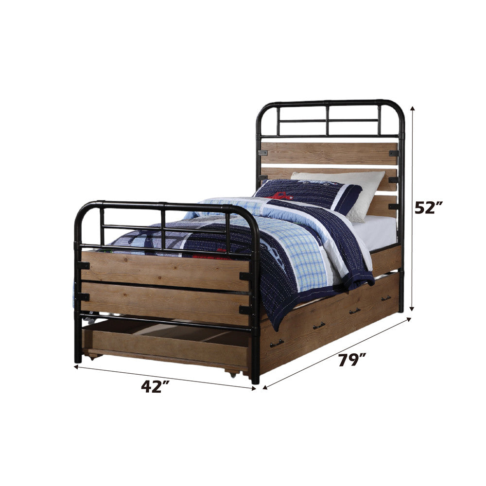 ACME 30610T Adams Twin Bed, Antique Oak (1Set/2Ctn)