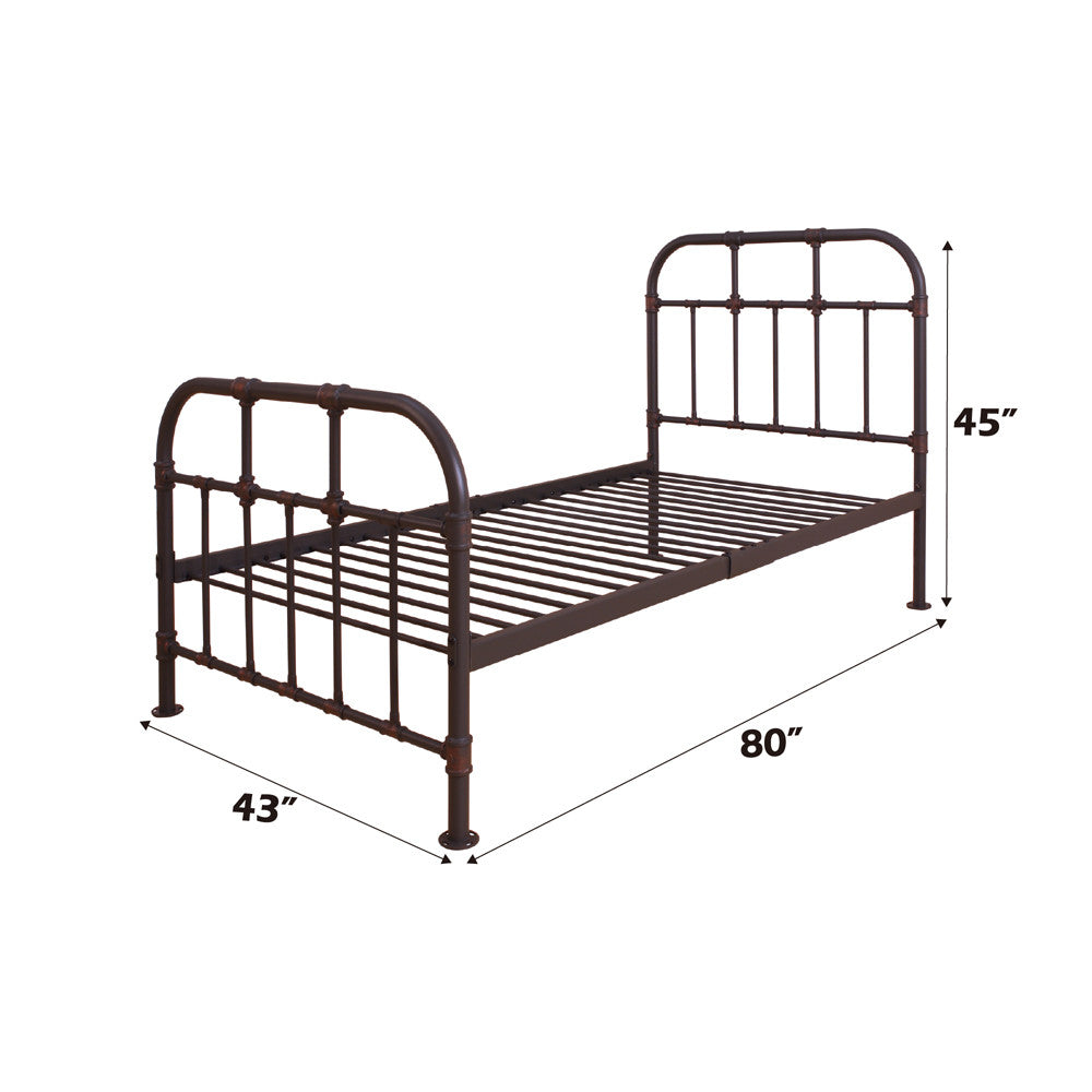 ACME 30730T Nicipolis Twin Bed, Sandy Gray