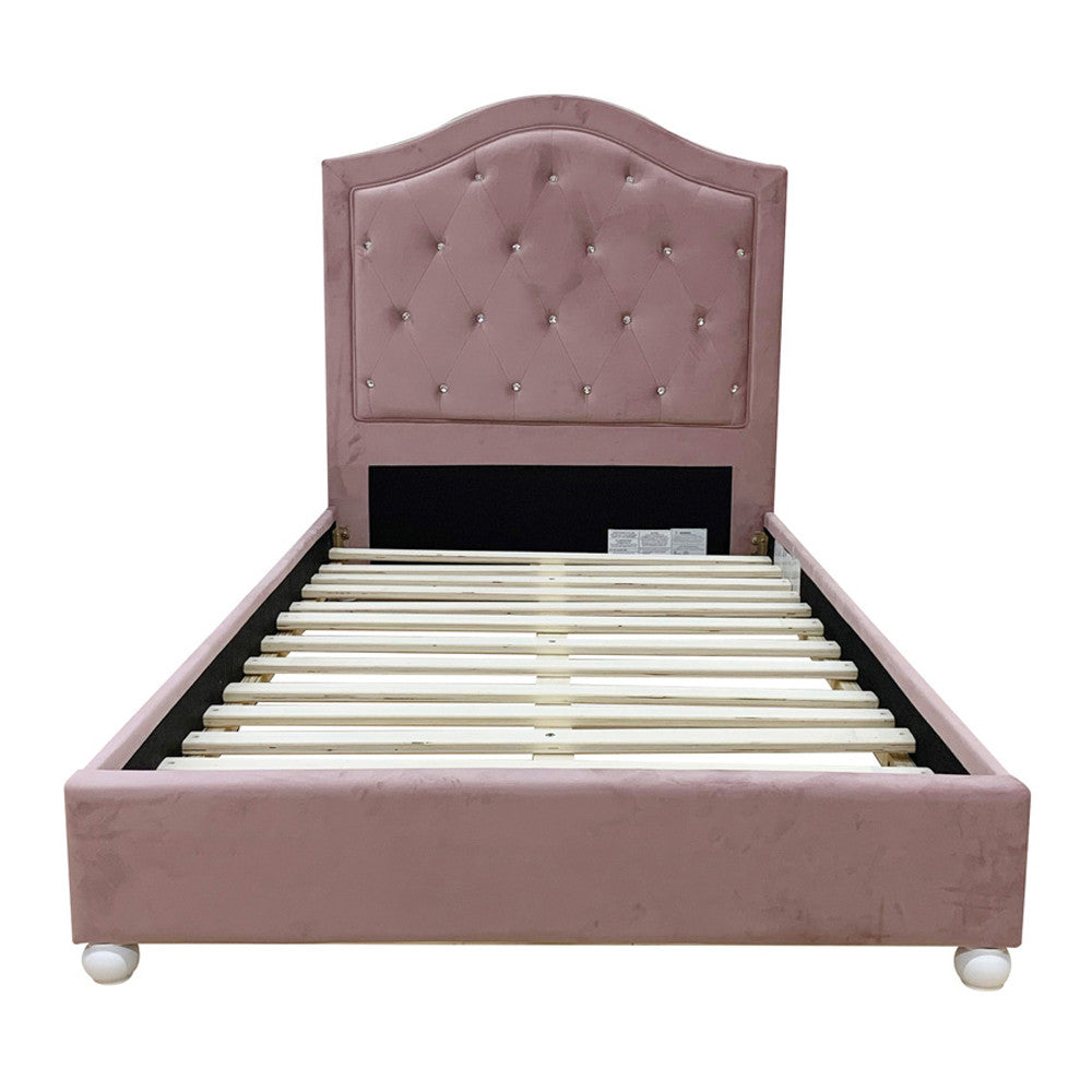 ACME 30820T Reggie Twin Bed, Pink Fabric