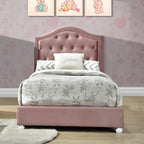 ACME 30820T Reggie Twin Bed, Pink Fabric