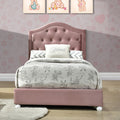 ACME 30820T Reggie Twin Bed, Pink Fabric