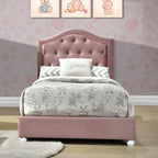 ACME 30820T Reggie Twin Bed, Pink Fabric