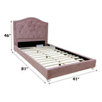 ACME 30820T Reggie Twin Bed, Pink Fabric
