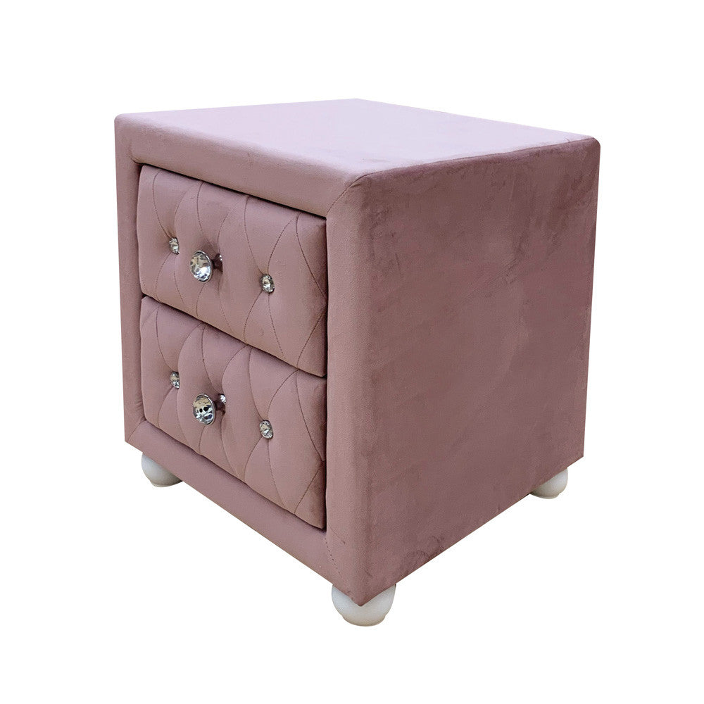 ACME 30823 Reggie Nightstand, Pink Fabric
