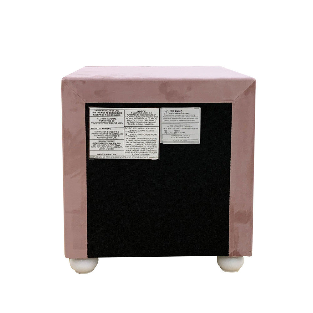 ACME 30823 Reggie Nightstand, Pink Fabric
