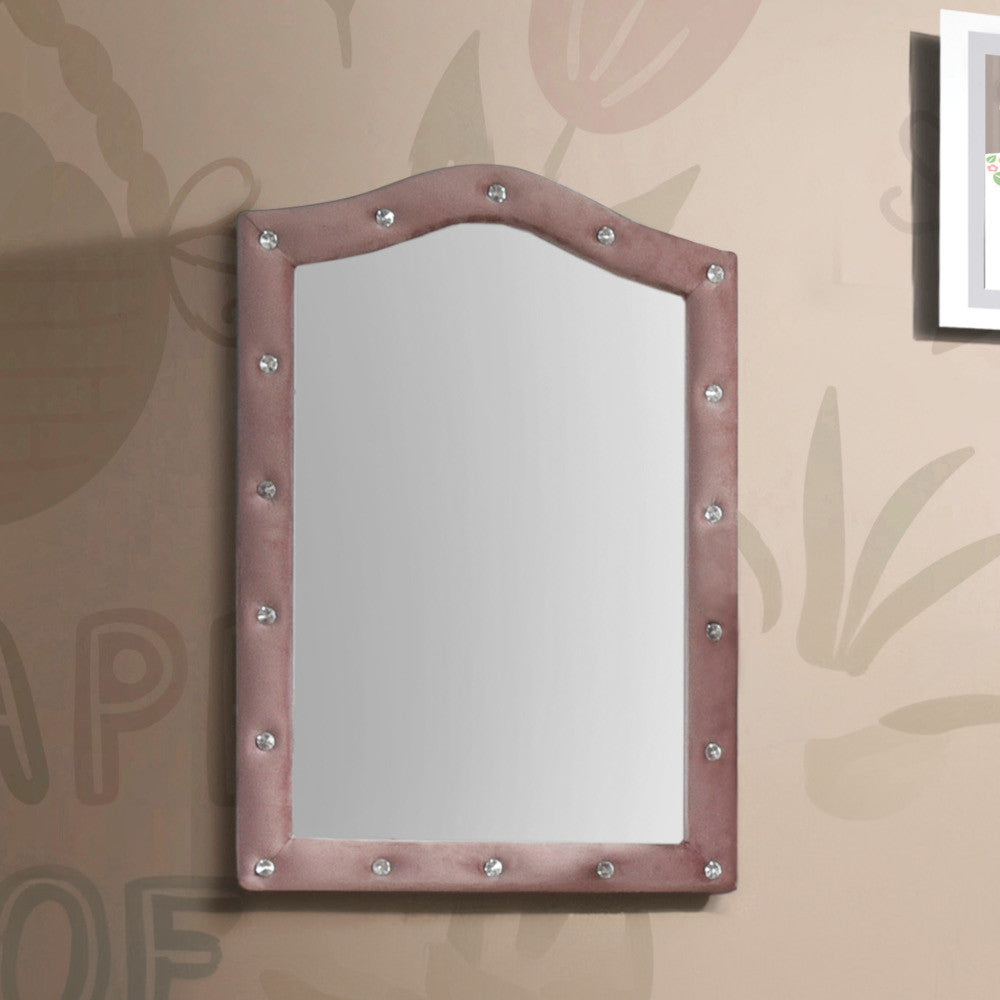 ACME 30824 Reggie Mirror, Pink Fabric