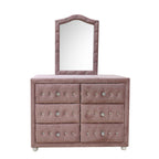 ACME 30824 Reggie Mirror, Pink Fabric