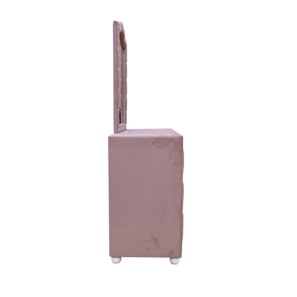 ACME 30824 Reggie Mirror, Pink Fabric