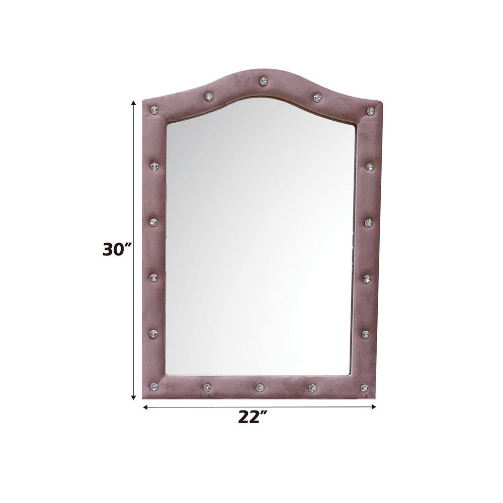 ACME 30824 Reggie Mirror, Pink Fabric
