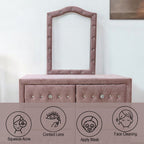 ACME 30824 Reggie Mirror, Pink Fabric