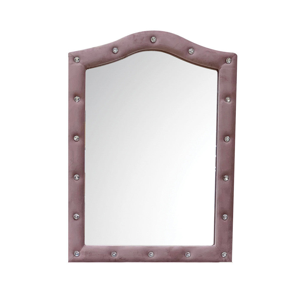 ACME 30824 Reggie Mirror, Pink Fabric