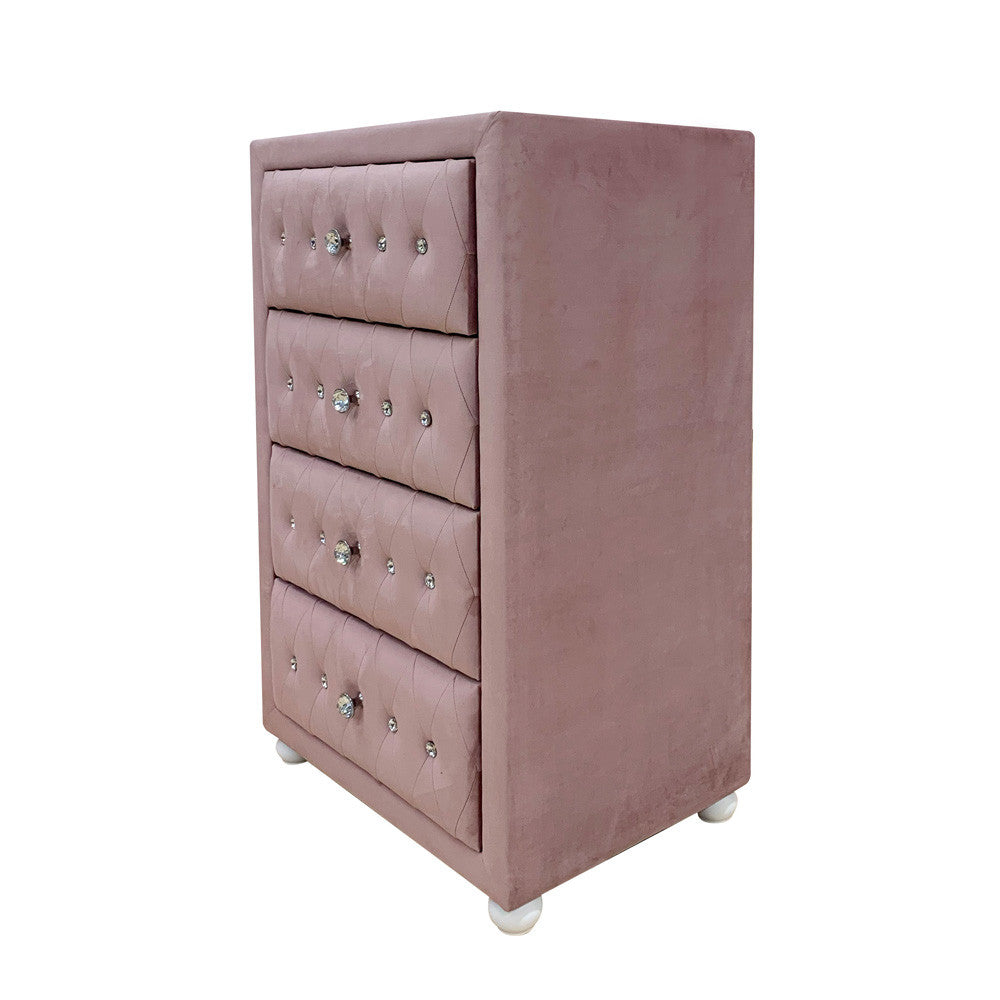 ACME 30826 Reggie Chest, Pink Fabric