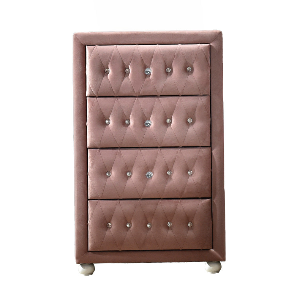 ACME 30826 Reggie Chest, Pink Fabric