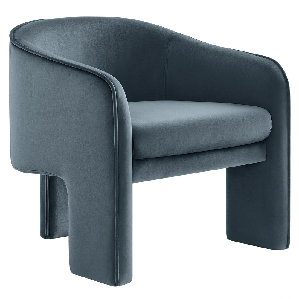 Modway EEI-7102 Greer Performance Velvet Upholstered Accent Armchair