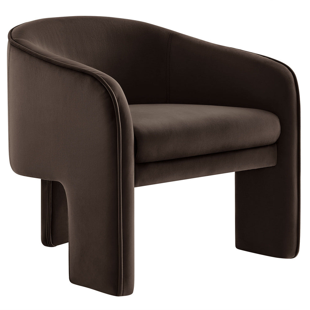 Modway EEI-7102 Greer Performance Velvet Upholstered Accent Armchair