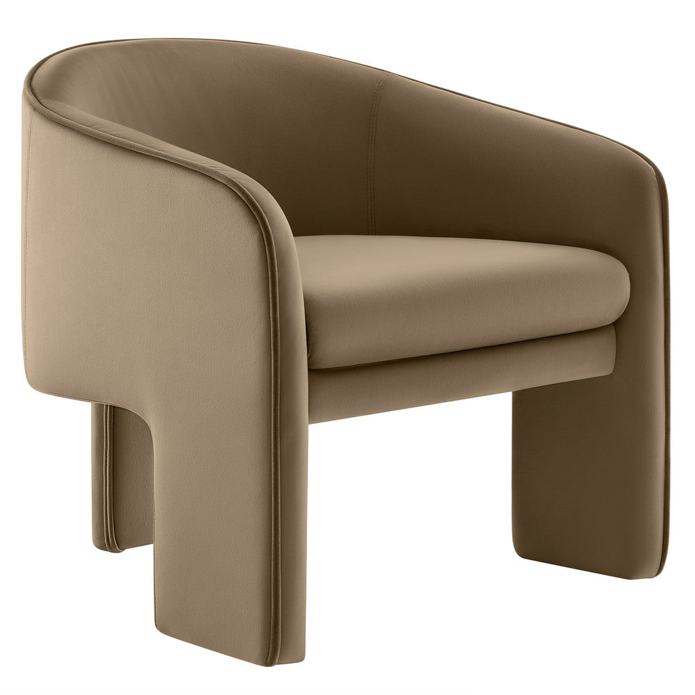 Modway EEI-7102 Greer Performance Velvet Upholstered Accent Armchair