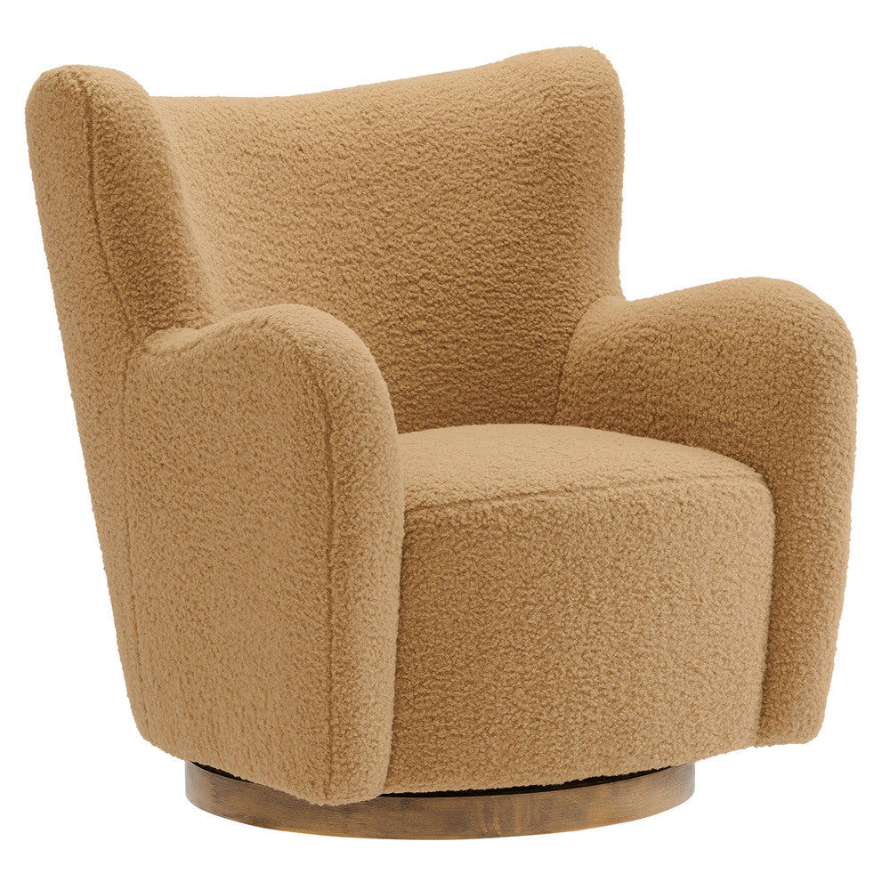 Modway EEI-7105 Montrose Wingback Sherpa Swivel Accent Chair