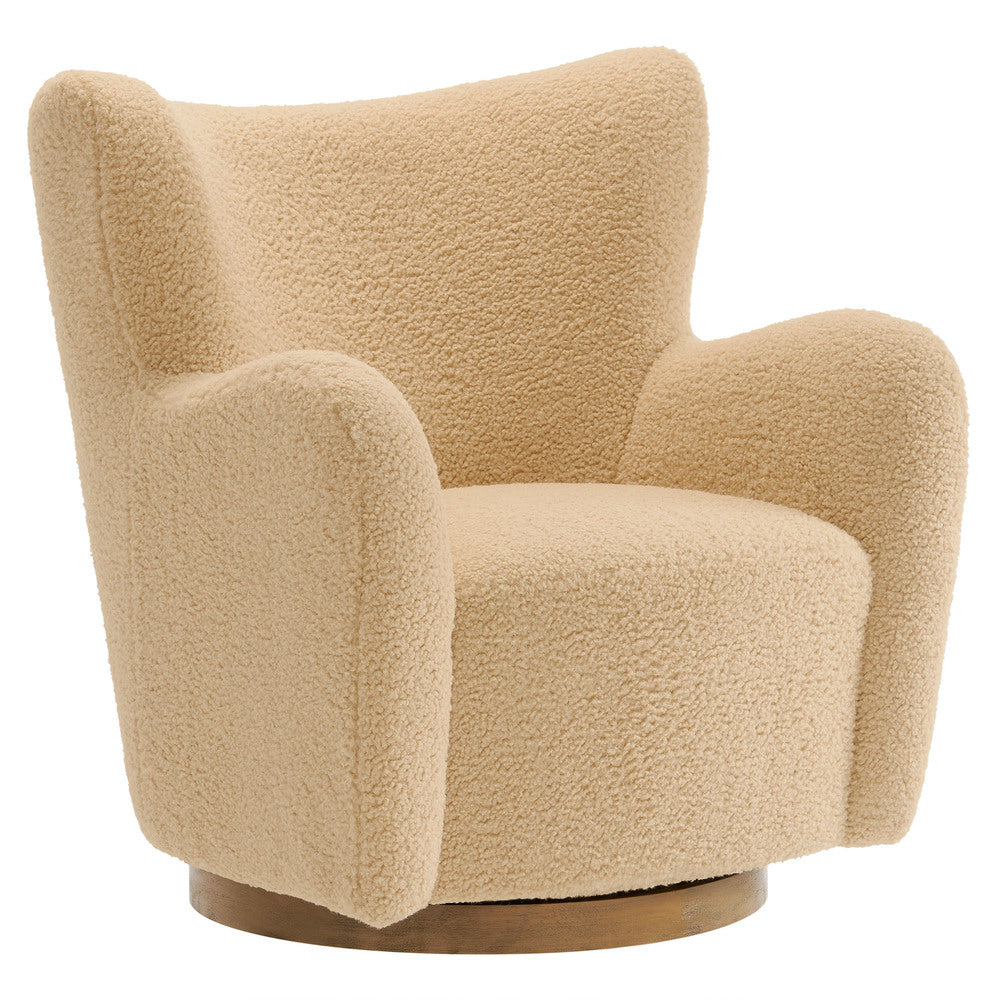 Modway EEI-7105 Montrose Wingback Sherpa Swivel Accent Chair