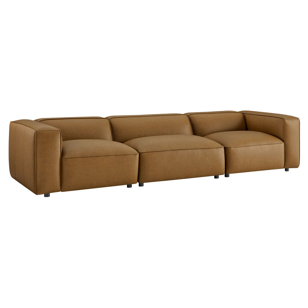 Modway EEI-7132 Auren 3-Piece Upholstered Vegan Leather Modular Sofa