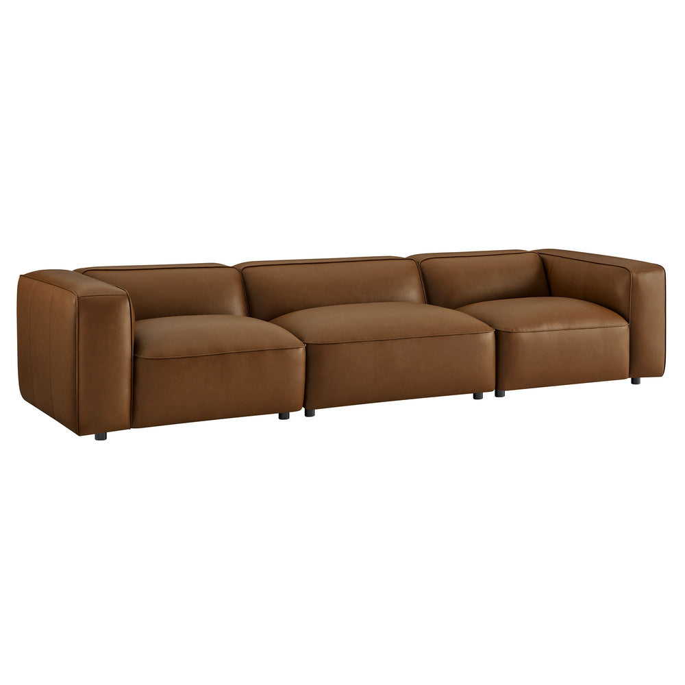 Modway EEI-7132 Auren 3-Piece Upholstered Vegan Leather Modular Sofa