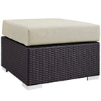 Modway EEI-1911 Convene Outdoor Patio Fabric Square Ottoman