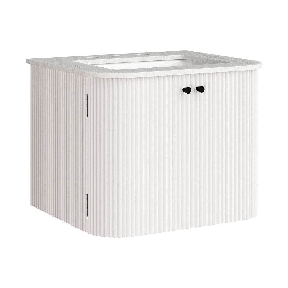 Modway EEI-7162 Zia 24" Wall-Mount Bathroom Vanity with Marble Sink