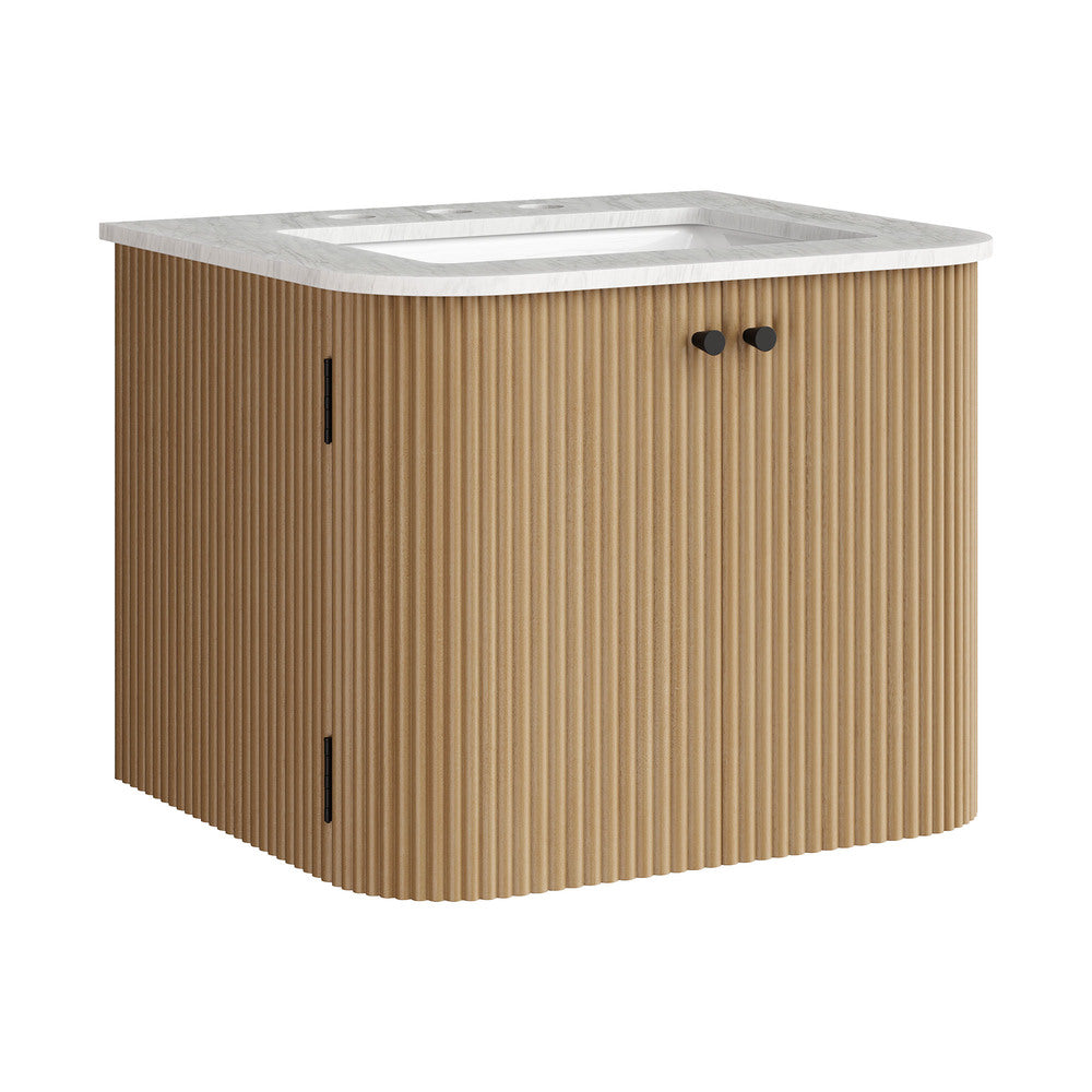 Modway EEI-7162 Zia 24" Wall-Mount Bathroom Vanity with Marble Sink