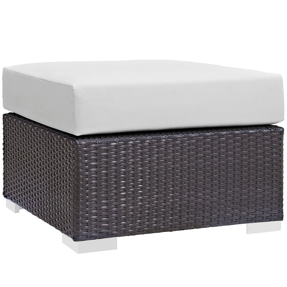 Modway EEI-1911 Convene Outdoor Patio Fabric Square Ottoman