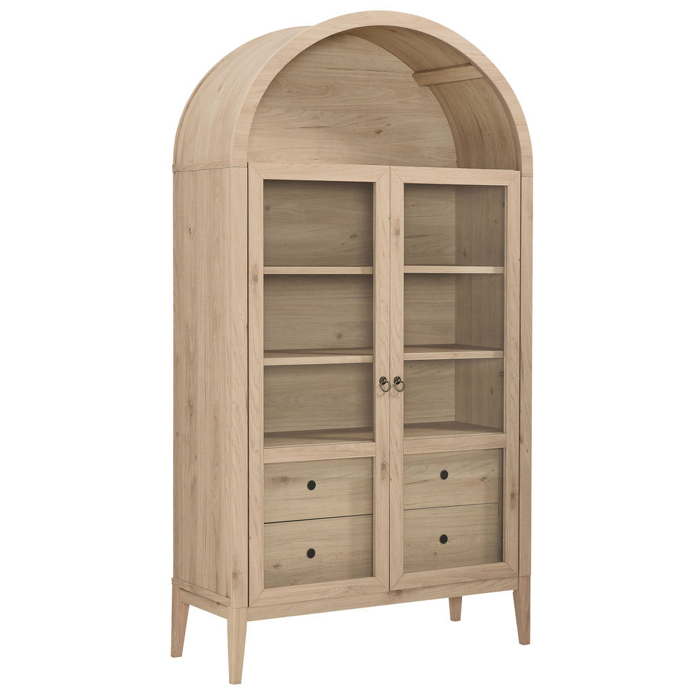 Modway EEI-7168 Nolan 74" Tall Wide Arched Storage Display Cabinet