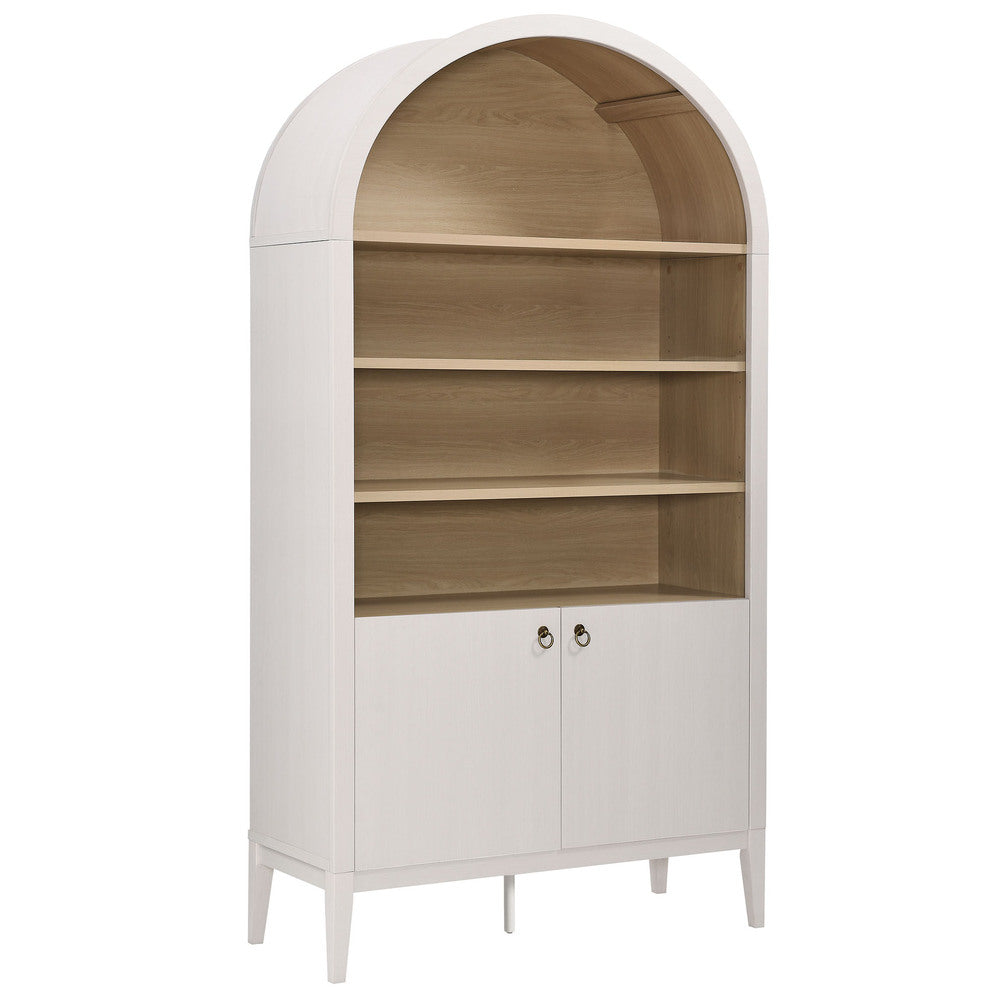 Modway EEI-7169 Nolan 74" Tall Wide Arched Storage Display Cabinet Bookshelf