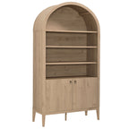 Modway EEI-7169 Nolan 74" Tall Wide Arched Storage Display Cabinet Bookshelf