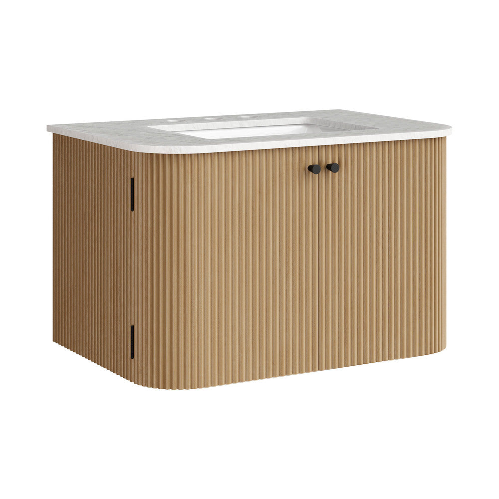 Modway EEI-7208 Zia 30" Wall-Mount Bathroom Vanity with Marble Sink