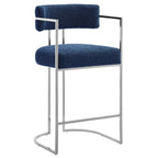 Modway EEI-7227 Huron Curved Back Fabric and Metal Counter Stool