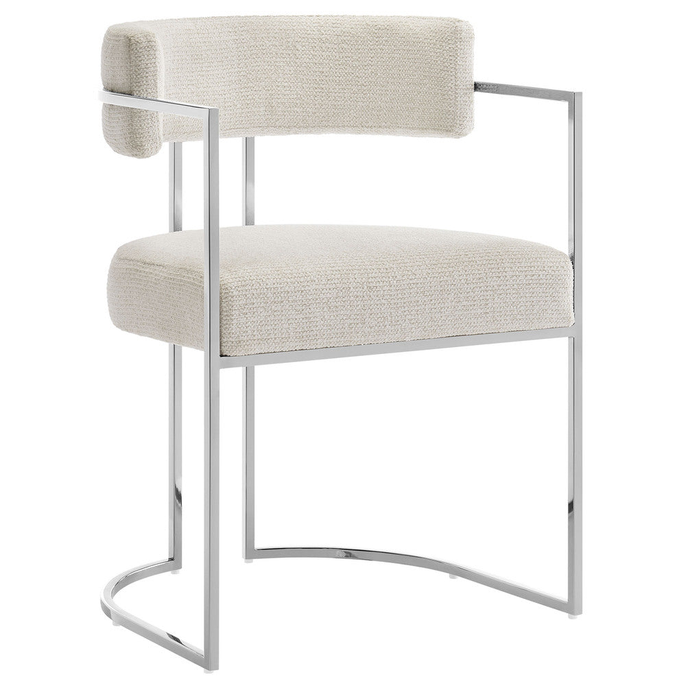 Modway EEI-7228 Huron Curved Back Fabric and Metal Dining Accent Chair